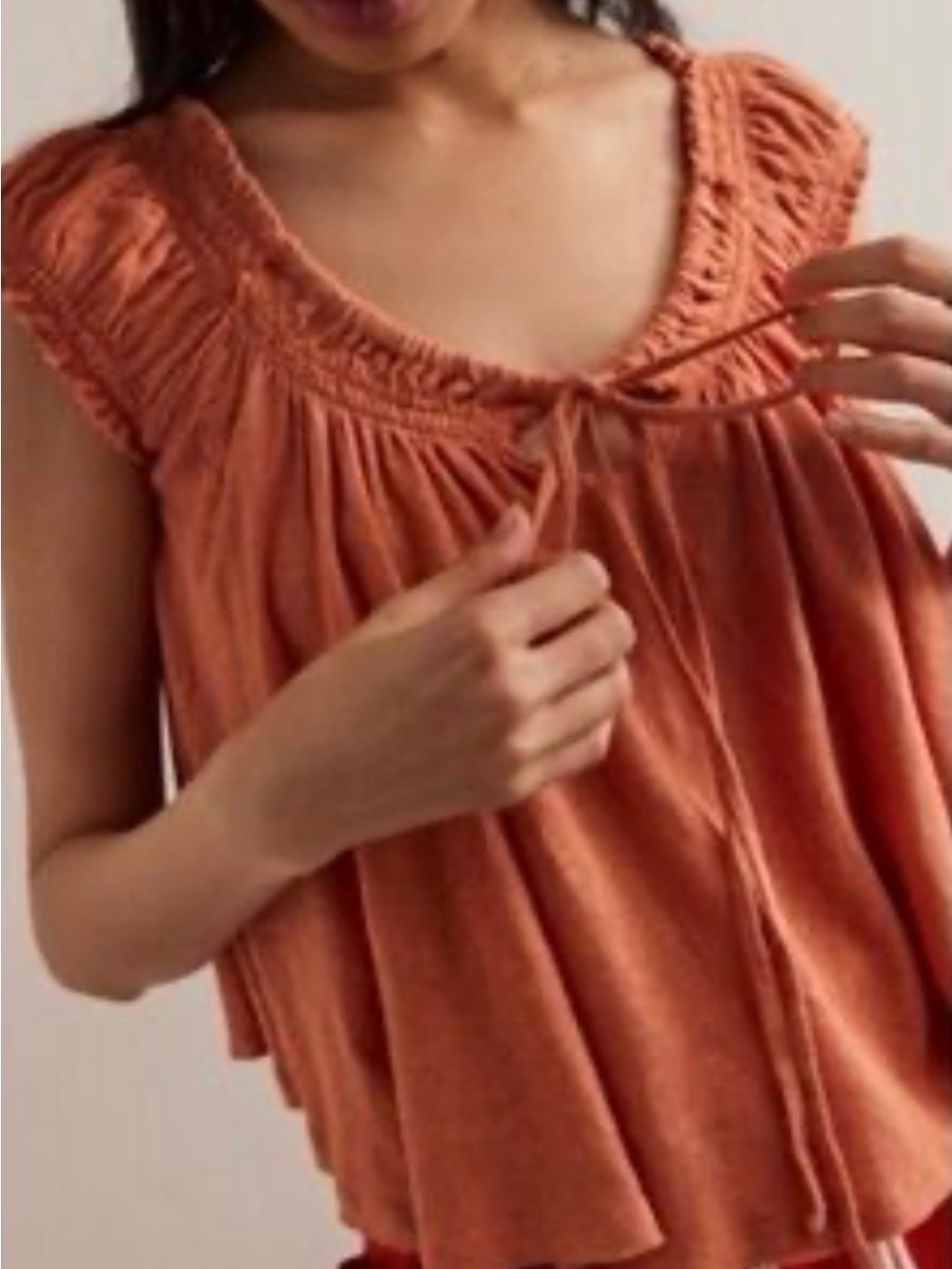 Free People Dahlia Rust Sleeveless Top